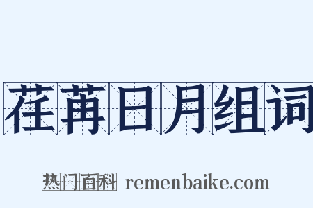 荏苒日月组词是什么意思的图片